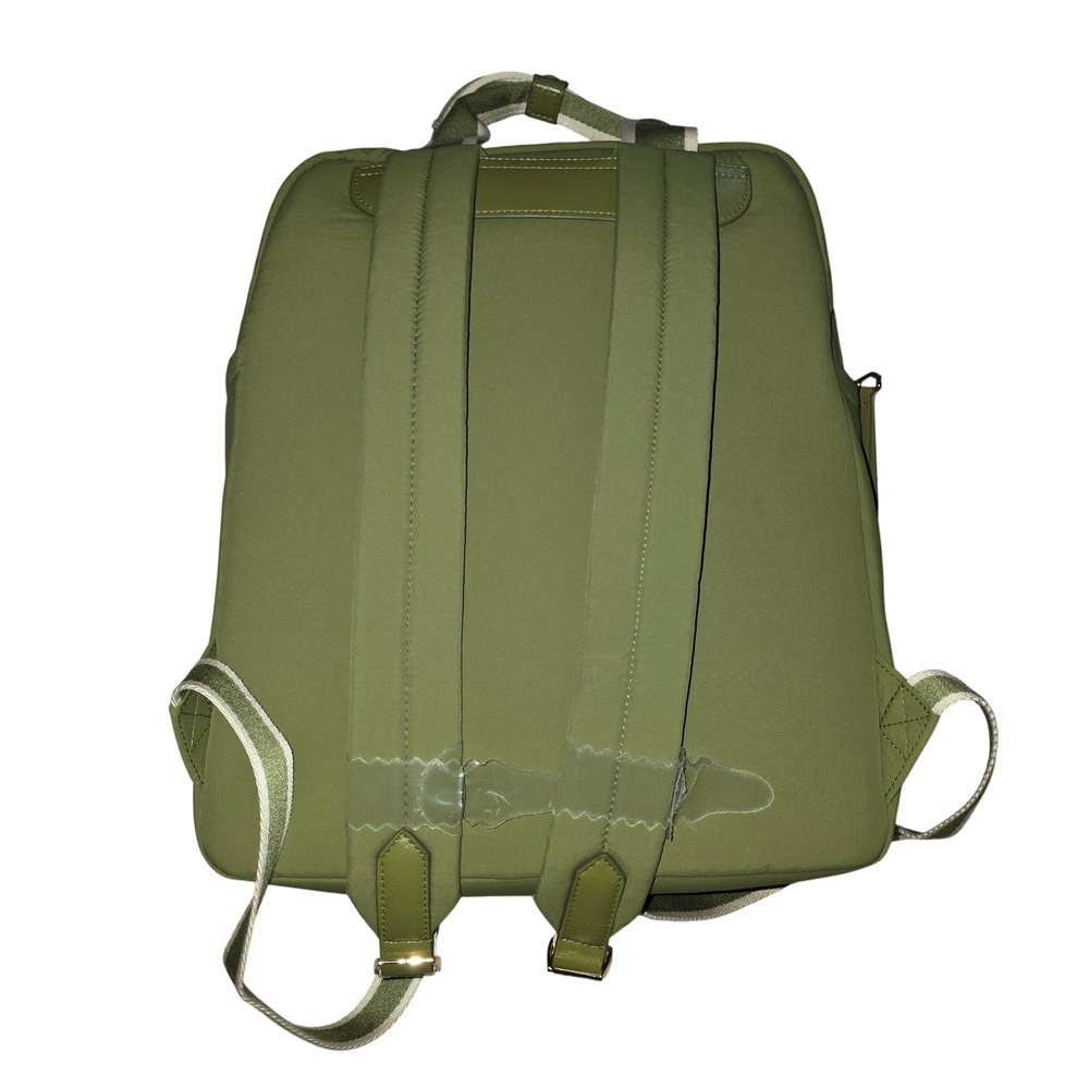Universal Thread Square Commuter Backpack Olive Green Nylon Zip Closure New - Picture 6 of 8